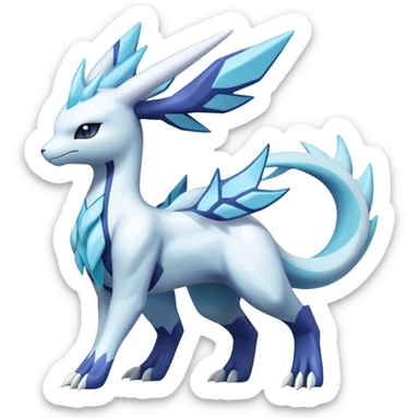 lugia-dialga-suicune-Glaceon-hybrid, full body sticker