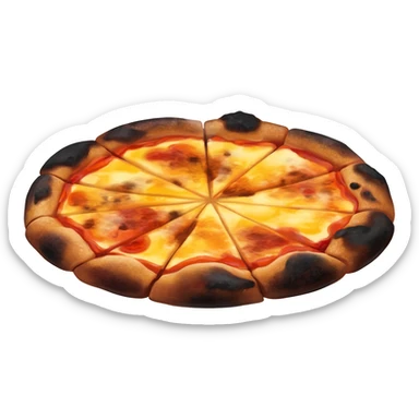 Burnt pizza sticker