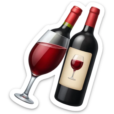 An emoji that shows no wine drinkimg allowed sticker