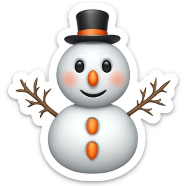 A basic snowman sticker