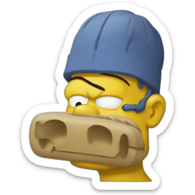 Homer qui fais un fuck sticker