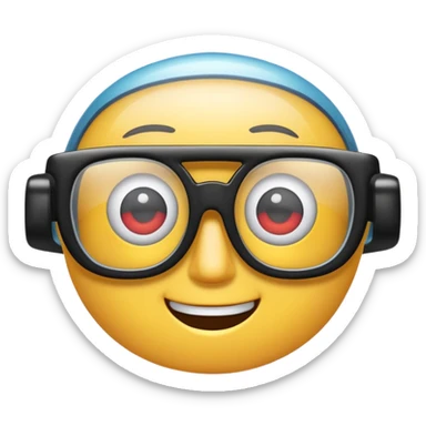 Create a high-quality 3D render that transforms the emojis 👓 into 3D objects. Pixar-style, 

 sticker