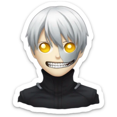 Ken kaneki wearing his ghoul mask sticker