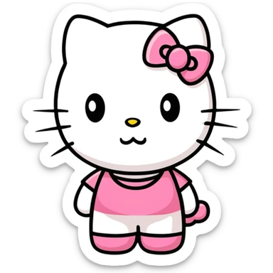 Hello kitty enojada sticker