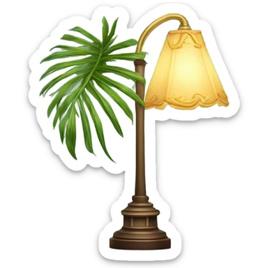 lamp and palm branch sticker