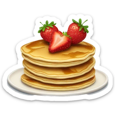 Pancake strawberries sticker