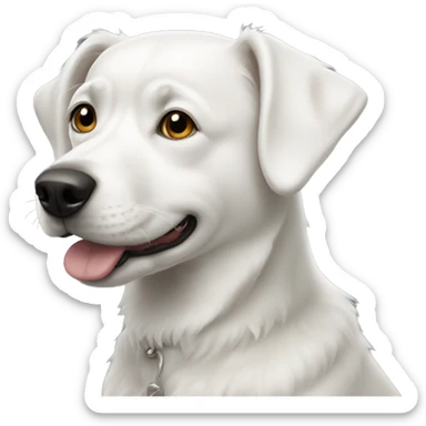 white dog sticker