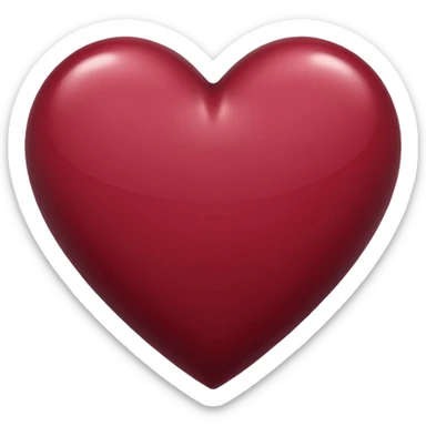 Maroon heart sticker