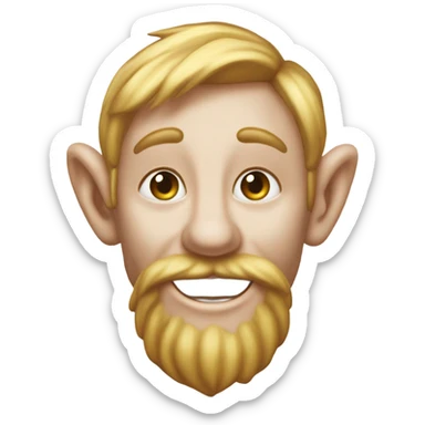 un petit lutin qu se frotte les mains  sticker