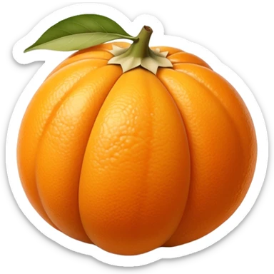 small orange fruit nestled in a delicate, papery husk partially peeled back to reveal glossy round berry inside, husk pale beige, veined, slightly translucent, curled edges, fruit smooth and vibrant, soft lighting, subtle shadows, emoji scale sticker