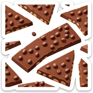Milk chocolate bark with espresso beans  sticker