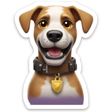 perro jugando fortnite sticker