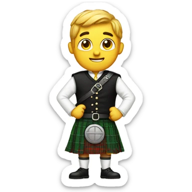 Emoji in a kilt sticker