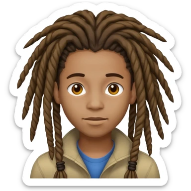 young black dreads sticker