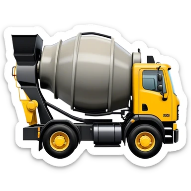 Cement Mixer - Mack Granite (Model Year: 2022) (Iconic colour: Yellow and black) sticker