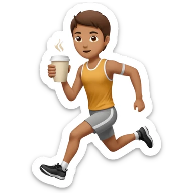 Morning Coffee Runner sticker