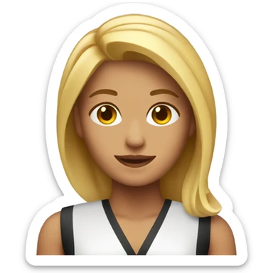 Female bartender with highlights sticker