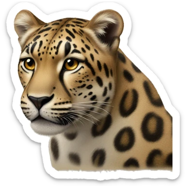 Corazón leopardo sticker