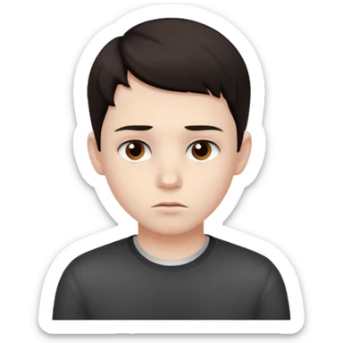 Lonely darck young boy sticker