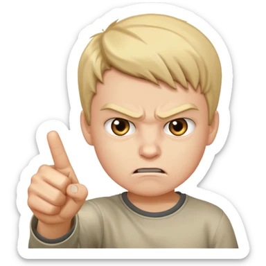 boy angrey adn pointing towards the user saying you sticker