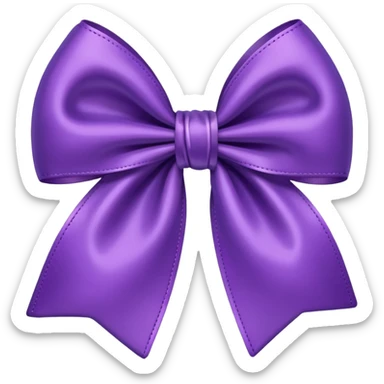 Crea un emoji de moño morado sticker