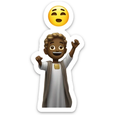 God holding a sign in the sky that says “don’t crash out” sticker