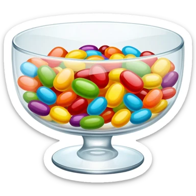 Jellybean candy dish sticker