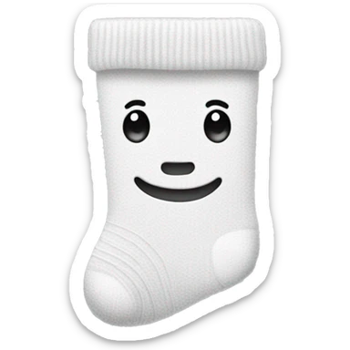 White cute sock sticker