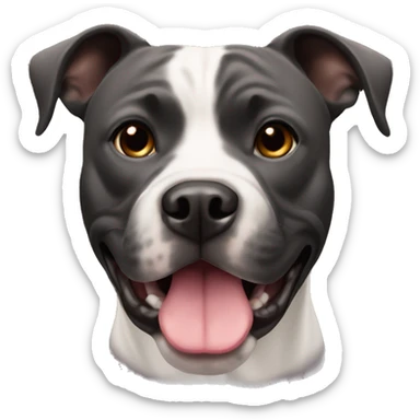 black staffordshire terrier sticker