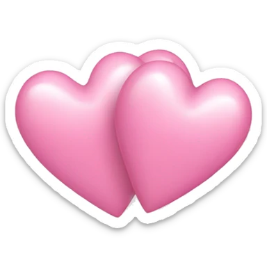 Light pink double heart sticker