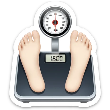 feet on scales sticker