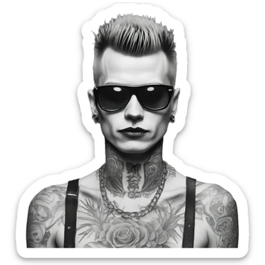 punk tattoo 1975 sticker