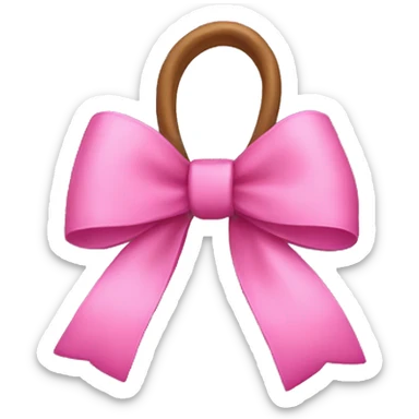 Pink bow sticker