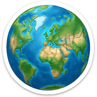3d earth sticker
