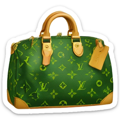 Louis Vuitton bag green sticker