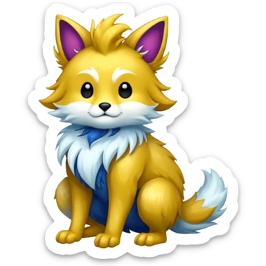 Shiny Night-Colored Furry Fionbri-creature by Falvie (full body) sticker