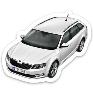 Skoda Octavia A5 white 2012 sticker