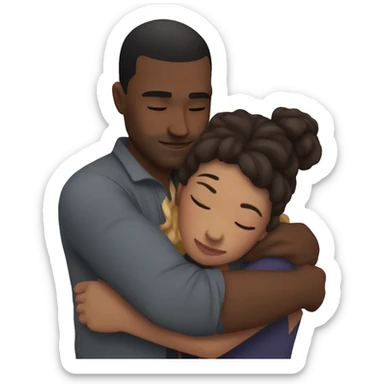 me hugging my girlfriend sticker