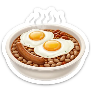 English Breakfast: Sausage and beans bowl















 sticker