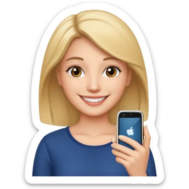 Carita enamorada de iPhone  sticker