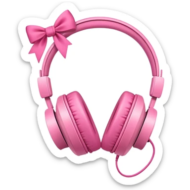 Headphones with bows on both sides  sticker