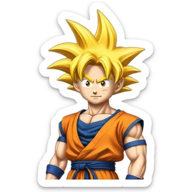Goku rigole sticker