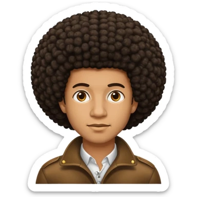 Black men hairstyle afro sticker