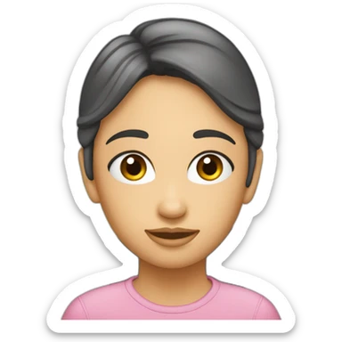 Miroir avec reflet d’une fille sticker