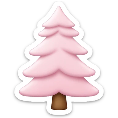 pastel pink christmas tree sticker