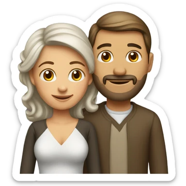 Wife with husband  sticker