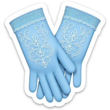 pastel blue lace glove sticker