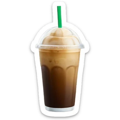 Starbuck ice coffee with ice cubes sticker