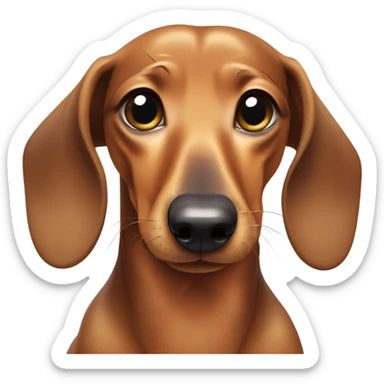 Dachshund bathed  sticker