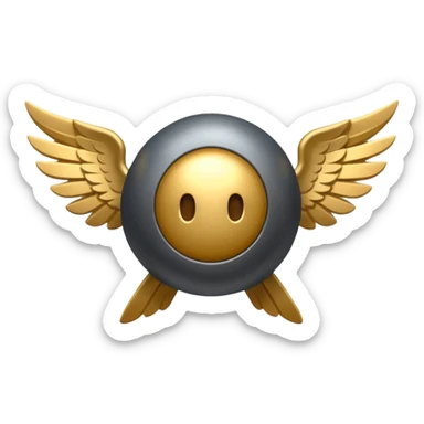 Bomb with wings sticker